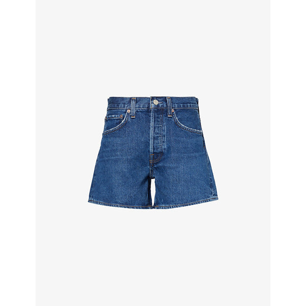 Agolde Parker high-rise denim shorts