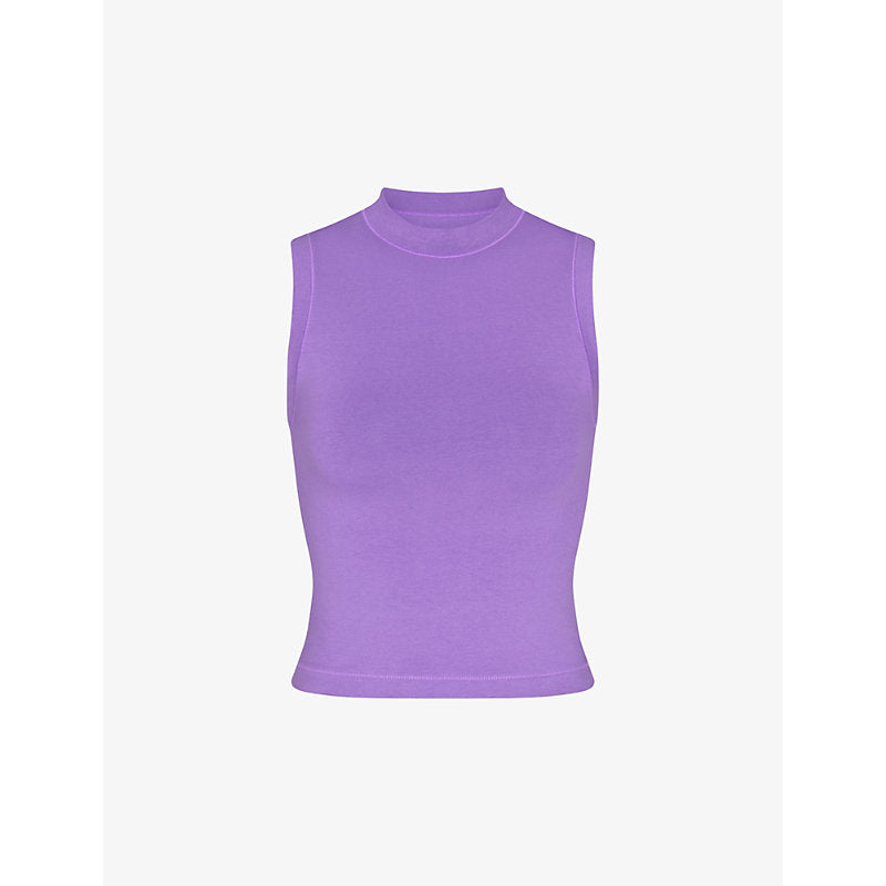  Skims Cotton Jersey round-neck stretch-cotton tank top