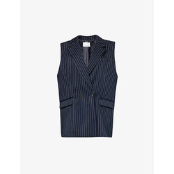  The Frankie Shop Shane pinstriped woven-blend waistcoat