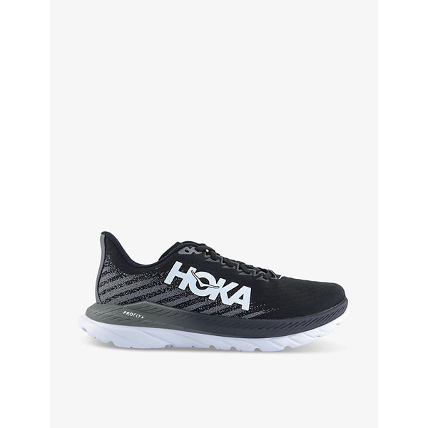 Hoka Mach 5 lightweight recycled-polyester-blend low-top trainers