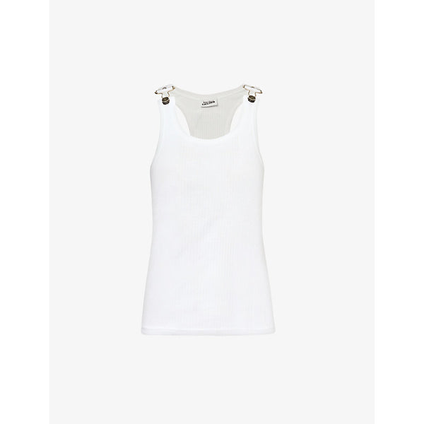 Jean Paul Gaultier Buckle-embellished slim-fit cotton top