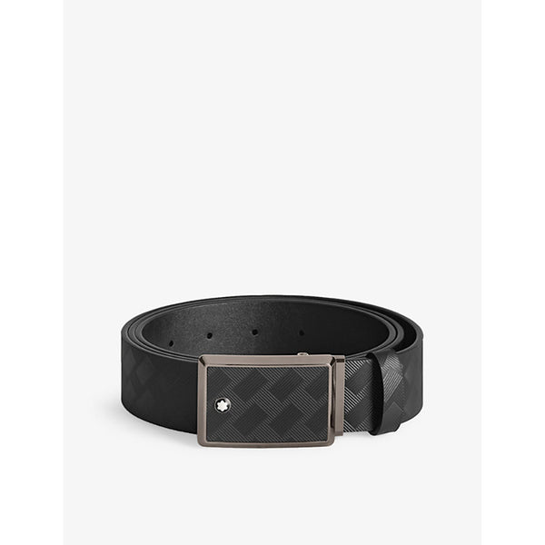  Montblanc Logo-emblem buckle leather belt