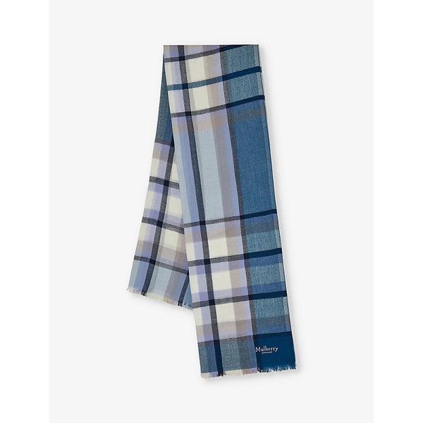 Mulberry Mega check lambswool scarf