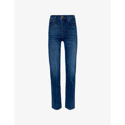  Frame Le High straight-leg high-rise stretch-denim jeans