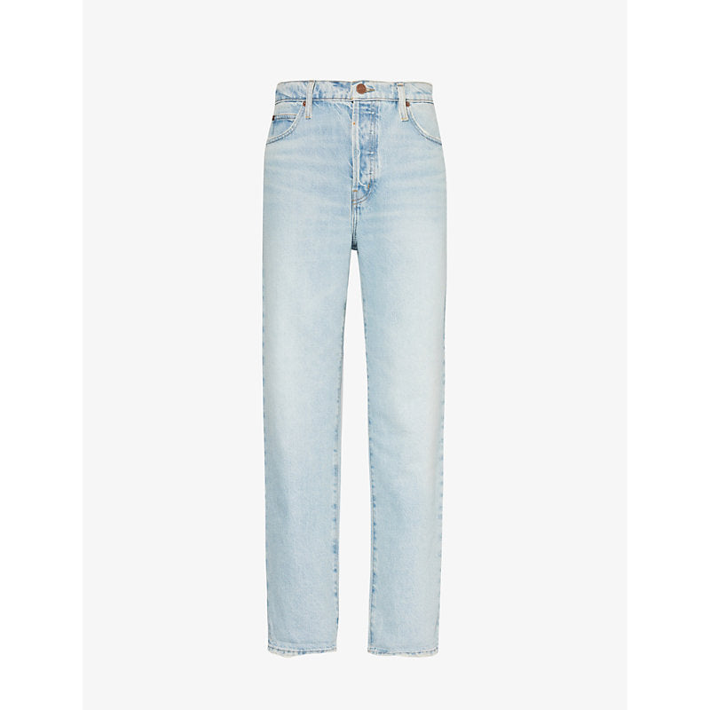  Frame Le Mec straight-leg high-rise recycled-cotton jeans