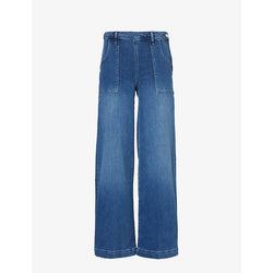  Frame Francoise wide-leg stretch-denim jeans