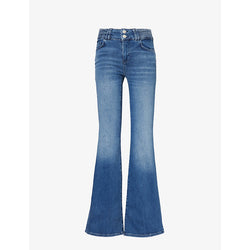  Frame Triple Binding flare-leg high-rise stretch-denim jeans