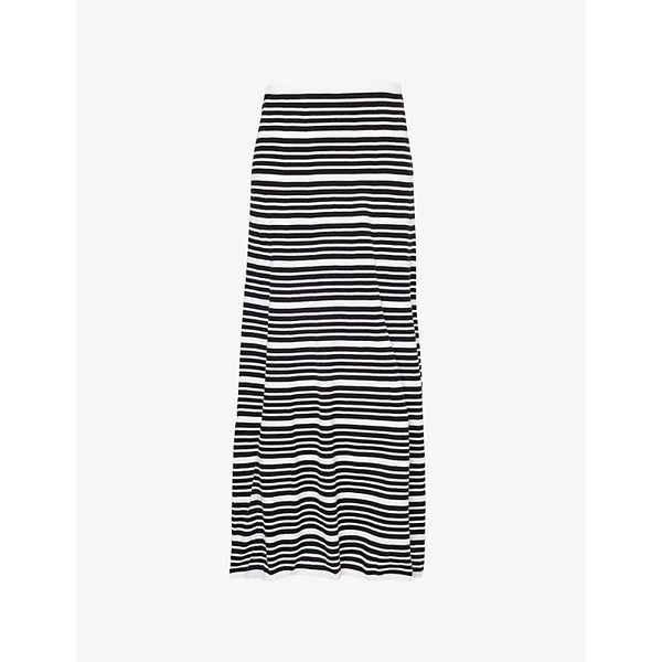 4th & Reckless Eva stripe-pattern knitted maxi skirt