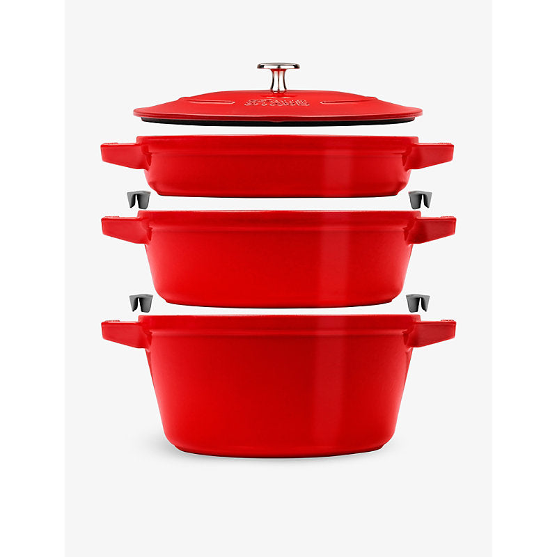 Staub Stackable cast-iron set of four with lid