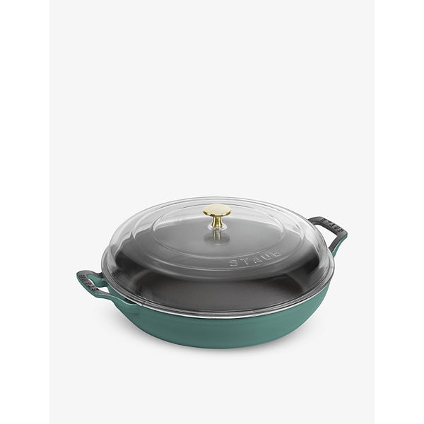 Staub Enamel-coated cast-iron braiser with glass lid 38.8cm