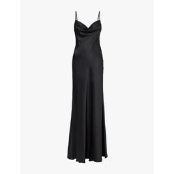 Alexander Mcqueen Cowl-neck flared-hem silk maxi dress | ALEXANDER MCQUEEN