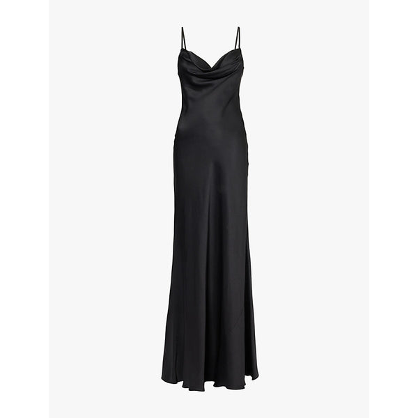 Alexander Mcqueen Cowl-neck flared-hem silk maxi dress | ALEXANDER MCQUEEN