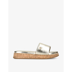 Carvela Cloud metallic faux-leather mules