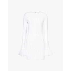 Rotate Birger Christensen Pearl-embellished recycled-polyester mini dress | ROTATE BIRGER CHRISTENSEN