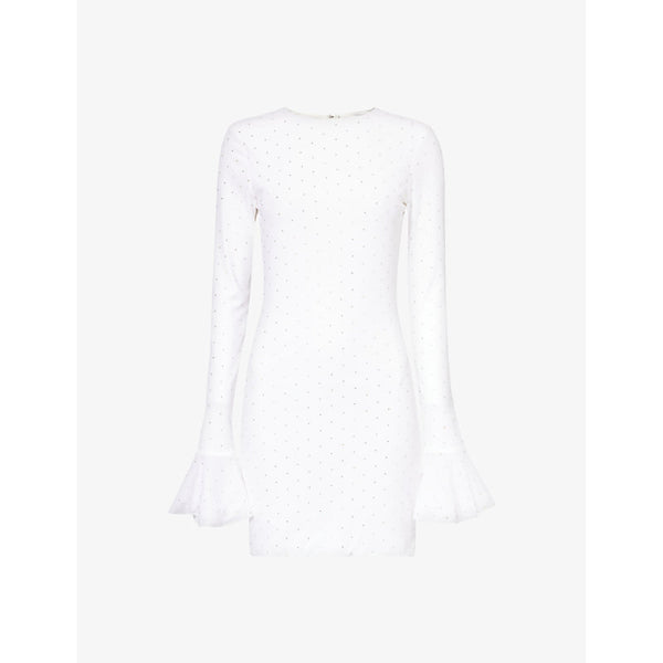  Rotate Birger Christensen Pearl-embellished recycled-polyester mini dress