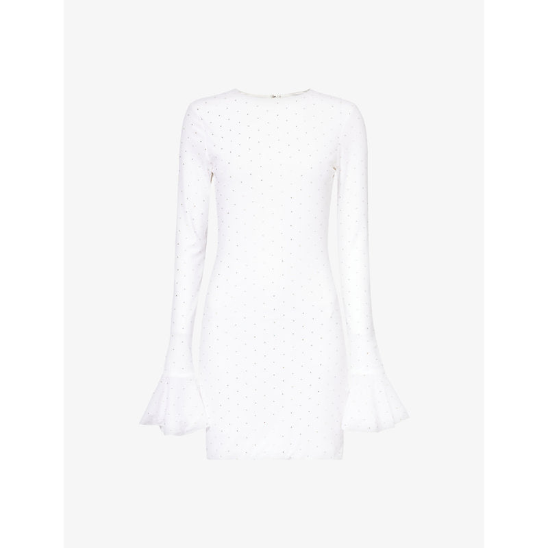 Rotate Birger Christensen Pearl-embellished recycled-polyester mini dress | ROTATE BIRGER CHRISTENSEN