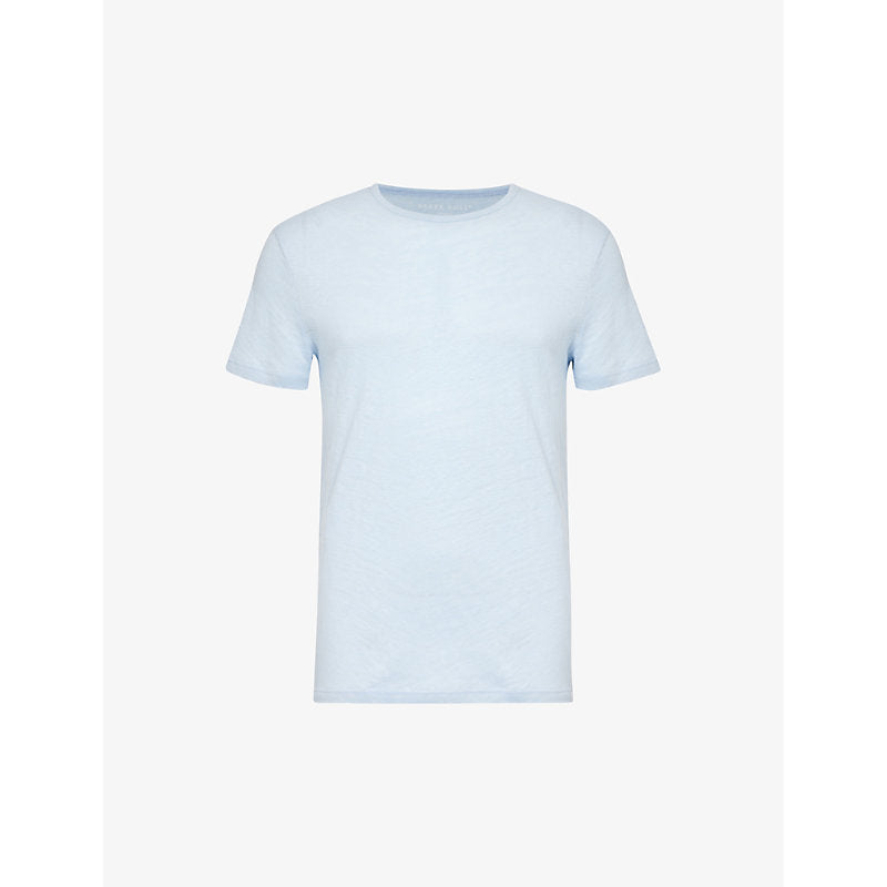  Derek Rose Jordan short-sleeved linen T-shirt