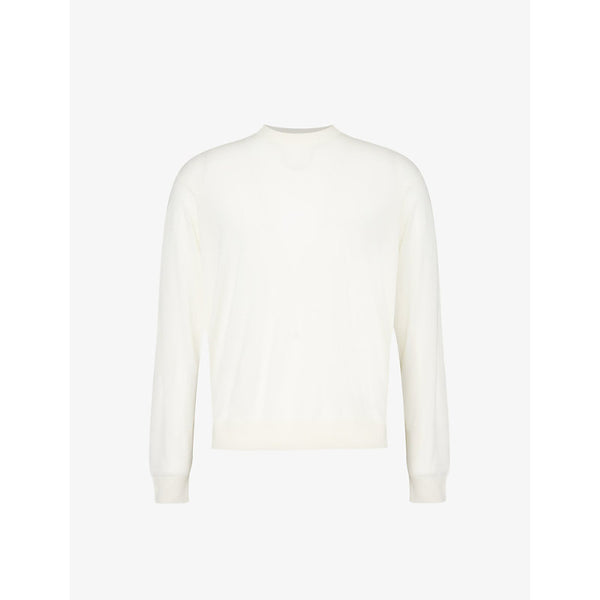  Emporio Armani Travel brush-texture regular-fit wool knitted jumper