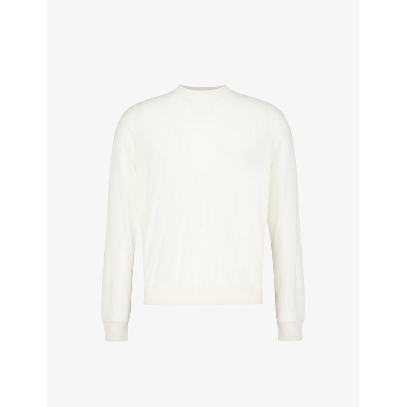  Emporio Armani Travel brush-texture regular-fit wool knitted jumper