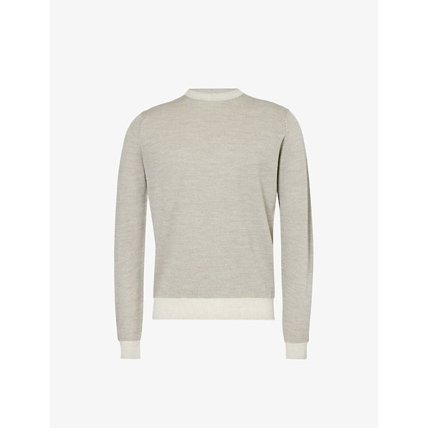  John Smedley Round-neck textured merino-wool knit jumper