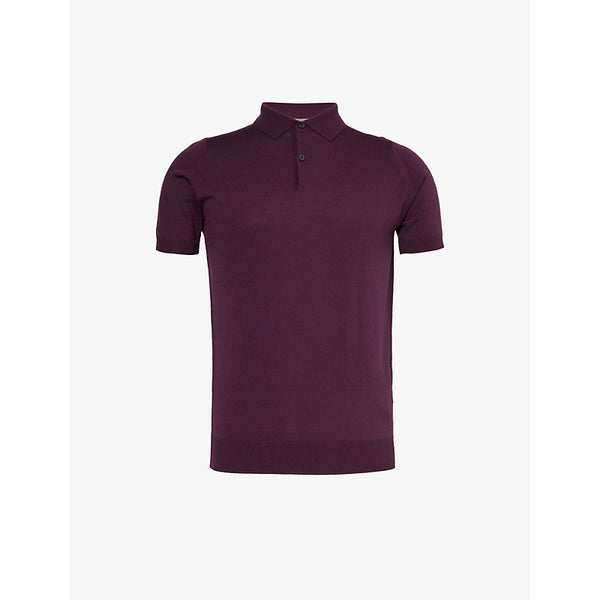  John Smedley Payton short-sleeved wool-knit polo shirt