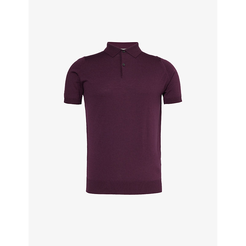  John Smedley Payton short-sleeved wool-knit polo shirt