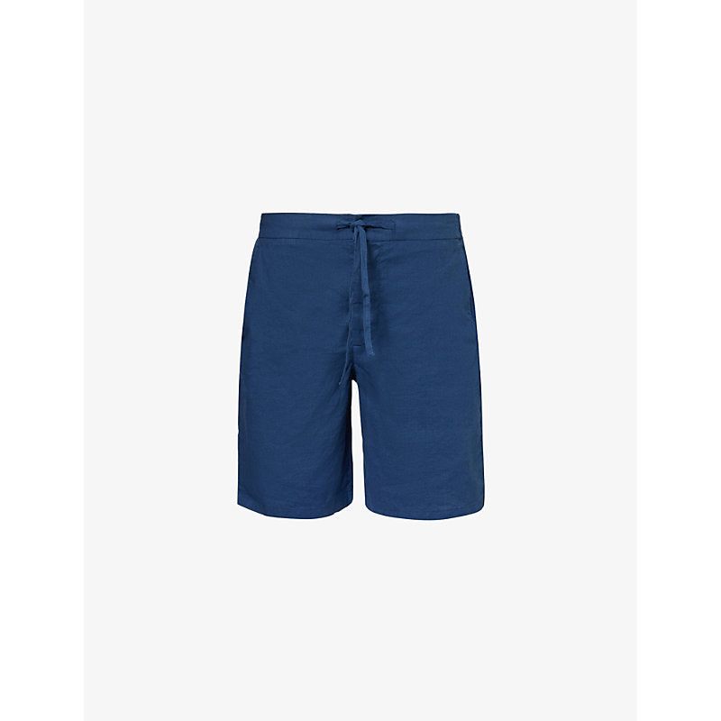  Frescobol Carioca Elasticated-waist linen-blend shorts