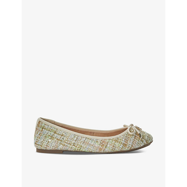 Dune Hallo charm-embellished woven ballet flats | Dune