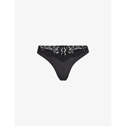  Skims Fits Everybody lace-trim stretch-woven thong