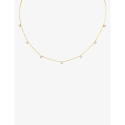 La Maison Couture MATILDE Leya recycled 14ct yellow-gold and 0.49ct brilliant-cut diamond necklace