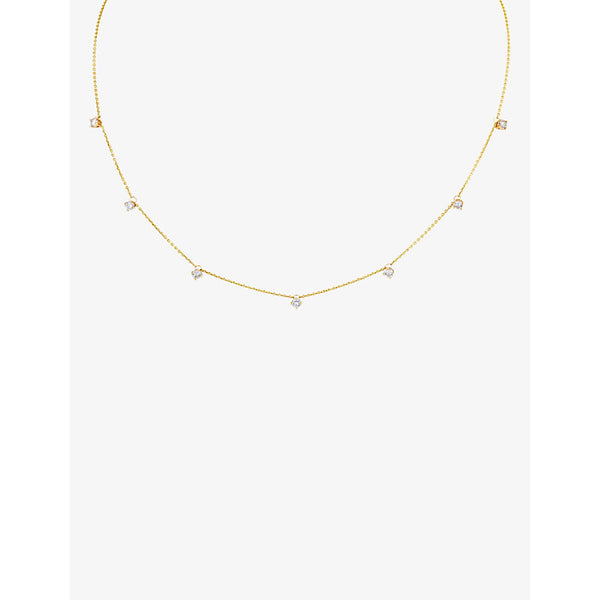 La Maison Couture MATILDE Leya recycled 14ct yellow-gold and 0.49ct brilliant-cut diamond necklace