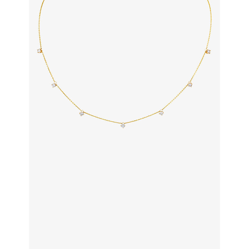 La Maison Couture MATILDE Leya recycled 14ct yellow-gold and 0.49ct brilliant-cut diamond necklace