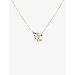 La Maison Couture Coracao MATILDE 14ct recycled yellow-gold and 0.071ct diamond pendant necklace