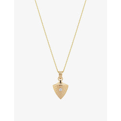 La Maison Couture MATILDE Brave 14ct recycled yellow-gold and 0.15ct diamond pendant necklace