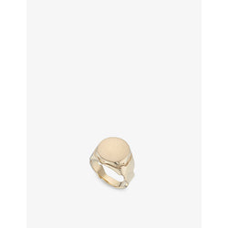 La Maison Couture Biiju Sandstorm 18ct yellow gold-plated sterling-silver signet ring