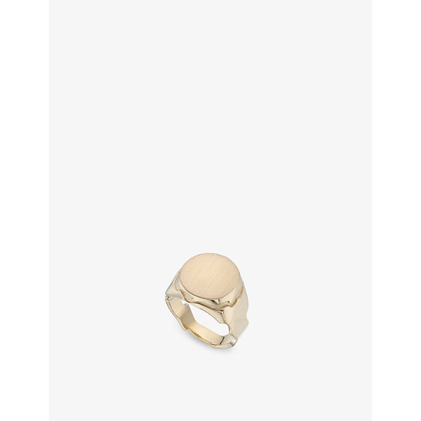 La Maison Couture Biiju Sandstorm 18ct yellow gold-plated sterling-silver signet ring