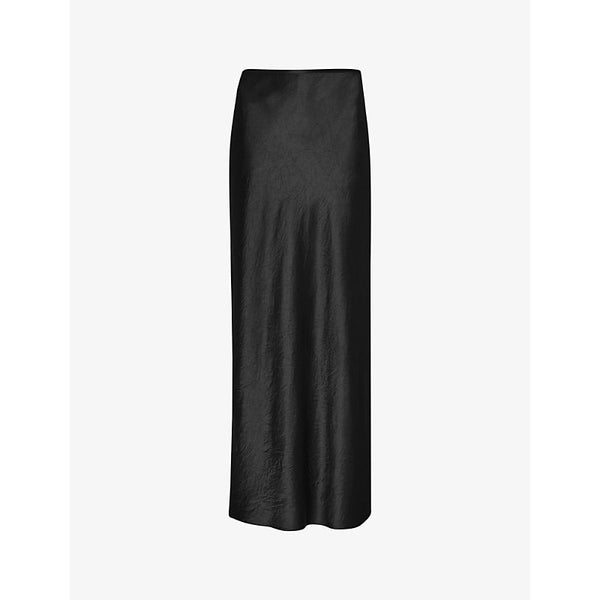 Whistles Ella bias-cut satin maxi skirt