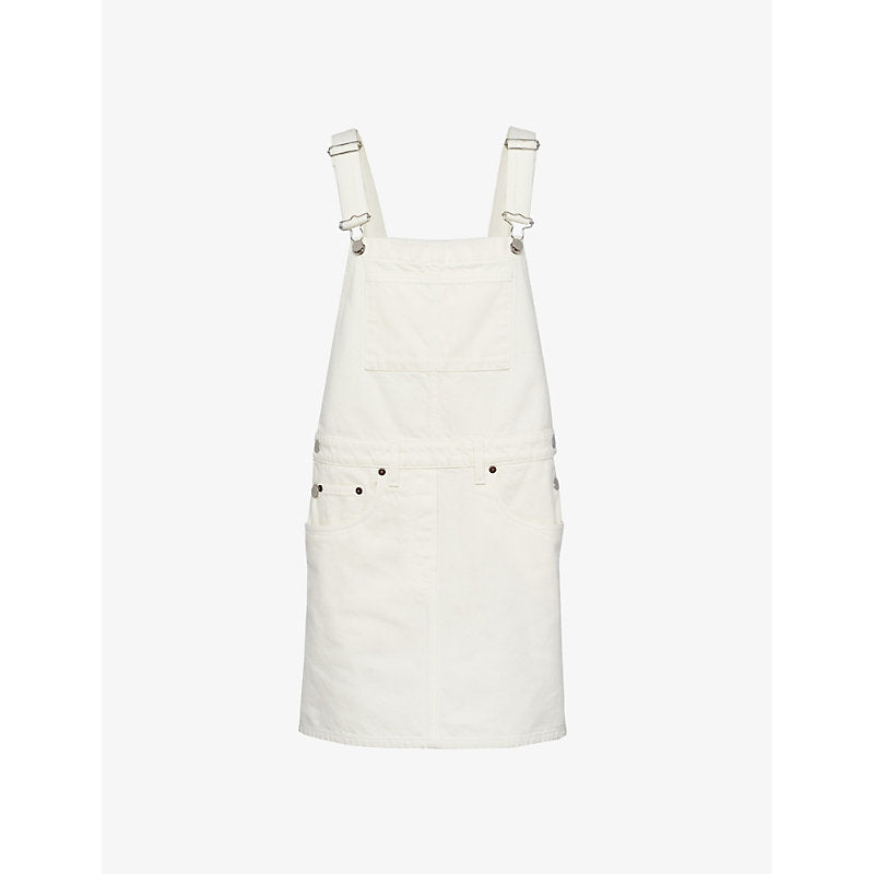  Prada Dungaree-style denim mini dress