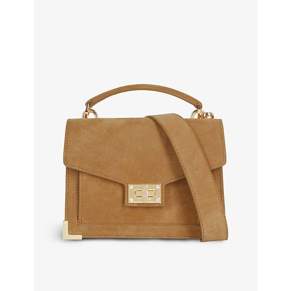  The Kooples Emily signature-clasp suede shoulder bag