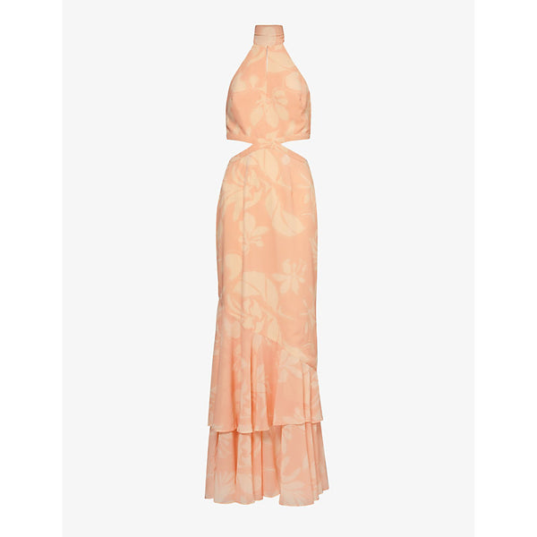 Pretty Lavish Nova cut-out crepe maxi dress