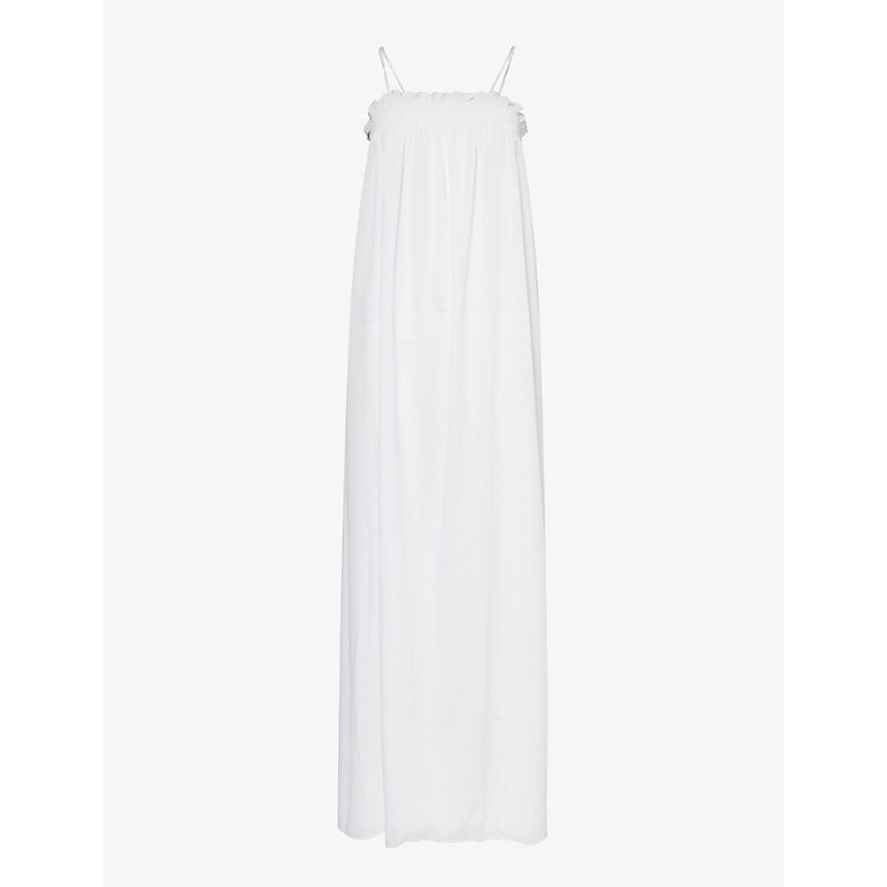  Pretty Lavish Ada shirred stretch-woven maxi dress