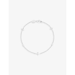 Womens Astrid & Miyu Cosmic Star Charm rhodium-plated recycled sterling-silver and cubic zirconia bracelet