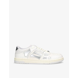 Amiri Metallic Skel panelled leather low-top trainers