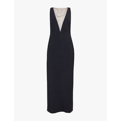 Stella Mccartney Sleeveless rhinestone-embellished stretch-woven gown | STELLA MCCARTNEY