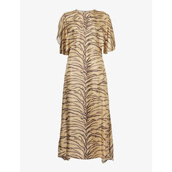 Stella Mccartney Animal-print relaxed-fit silk midi dress | STELLA MCCARTNEY