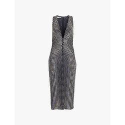 Stella Mccartney V-neckline crystal-embellished mesh midi dress | STELLA MCCARTNEY