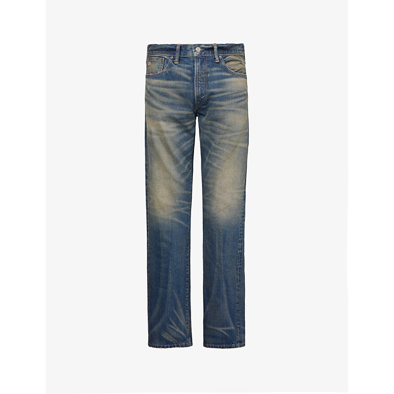  Rrl Straight-leg high-rise slim-fit jeans