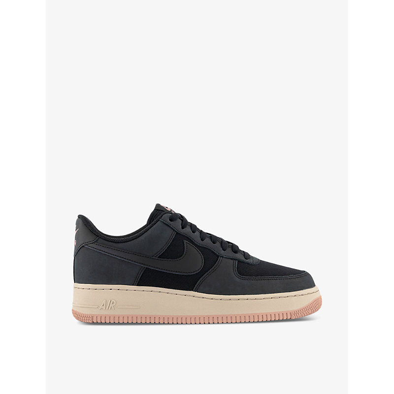 Nike Air Force 1 '07 logo-embellished suede and mesh low-top trainers