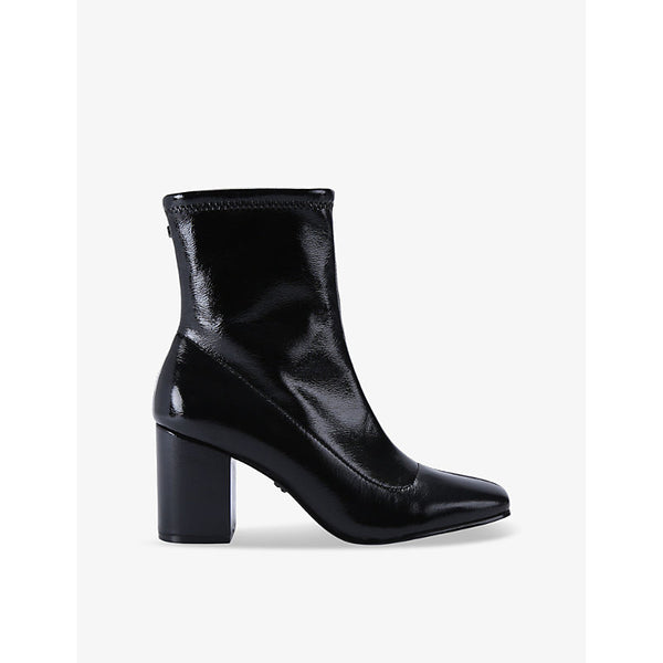 Carvela Strut heeled patent-faux leather ankle boots | Carvela