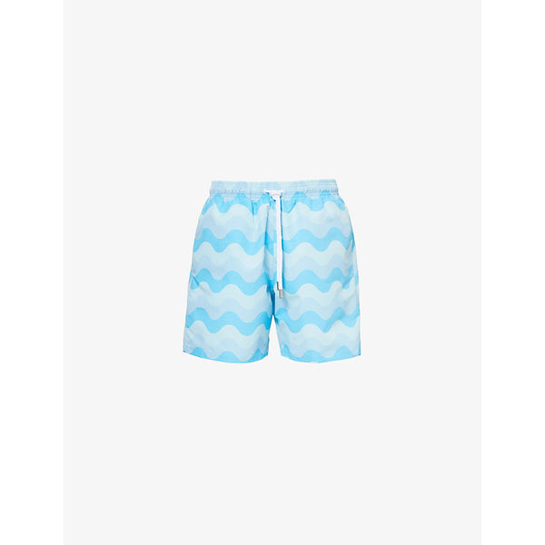  Sandbanks Relaxed-fit graphic-pattern recycled-polyester swim shorts